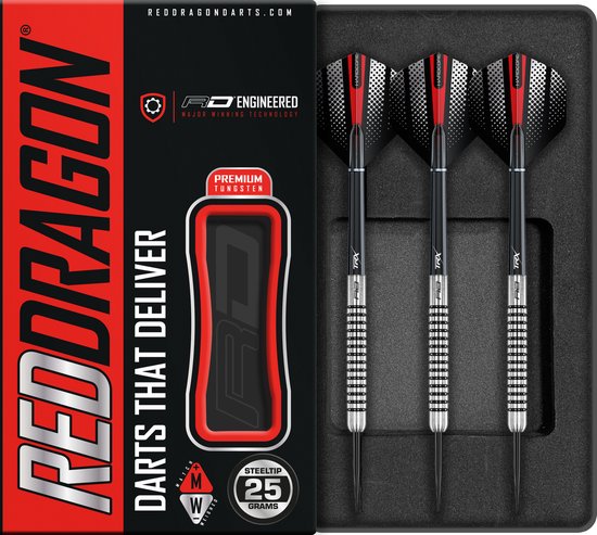 RED DRAGON - Fury 1 Flightmaster: Steeltip Tungsten Dartpijlen Professioneel - 25 gram van Red Dragon