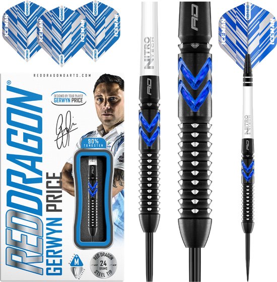 Red Dragon Gerwyn Price Blue Ice SE 90% - Dartpijlen