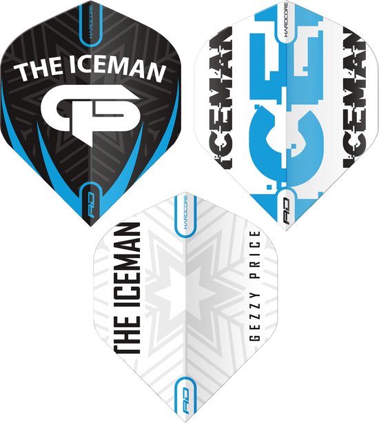 RED DRAGON - Gerwyn Price Hardcore Extra Dikke Dartvluchten Pak - 3 set per pakket (9 vluchten in totaal) van Red Dragon