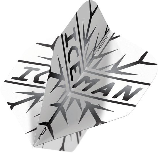 RED DRAGON - Gerwyn Price Hardcore Iceman Zwart Extra Dik Dartvluchten - 3 set per pakket (9 vluchten in totaal) van Red Dragon