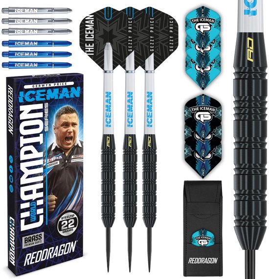 Red Dragon Gerwyn Price Iceman Brass Dartshopper Exclusives - Dartpijlen van Merkloos
