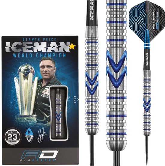 Red Dragon Gerwyn Price Iceman Midnight 90% - Dartpijlen
