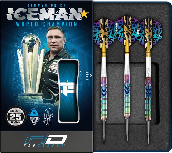 RED DRAGON Gerwyn Price Ionic: Steeltip Tungsten Dartpijlen Professioneel - 25 gram van Red Dragon