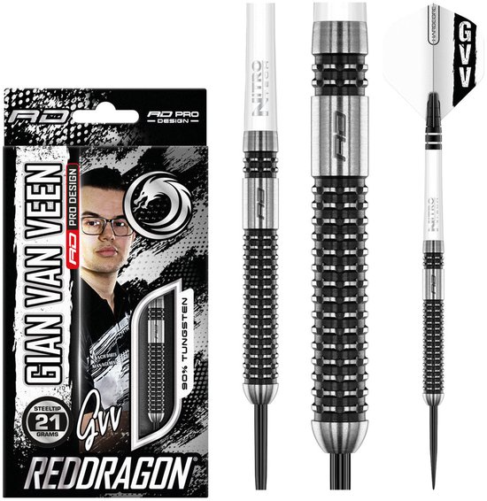 Red Dragon Gian van Veen Axis 90% - Dartpijlen van Merkloos
