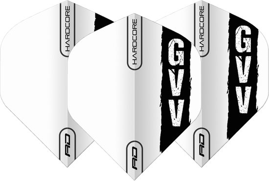 Red Dragon Gian van Veen Hardcore Black White - Dart Flights
