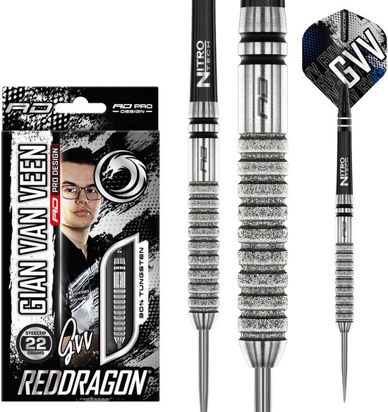 Red Dragon Gian van Veen Tour Edition 90% - Dartpijlen