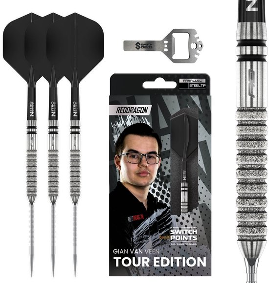 Red Dragon Gian van Veen Tour Edition Switch Point 90% - Dartpijlen