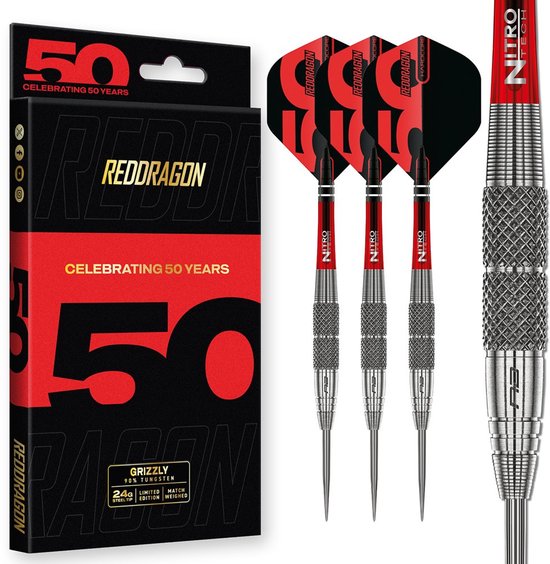 Red Dragon Grizzly 2 Anniversary Limited Edition 85% - Dartpijlen van Red Dragon