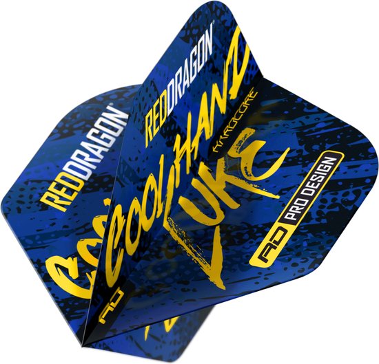 RED DRAGON - Hardcore Luke Humphries Signature Blauw Dartvluchten - 3 sets per pakket (9 Dartvluchten in totaal) van Red Dragon