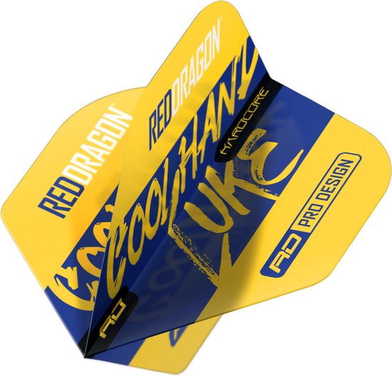 RED DRAGON - Hardcore Luke Humphries Signature Geel Dartvluchten - 3 sets per pakket (9 dartvluchten in totaal) van Red Dragon