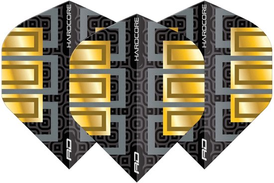 Red Dragon Hardcore Premium Gold & Black Block - Dart Flights van Merkloos