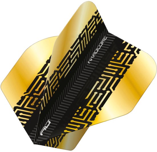 Red Dragon Hardcore Premium Gold & Black Maze - Dart Flights