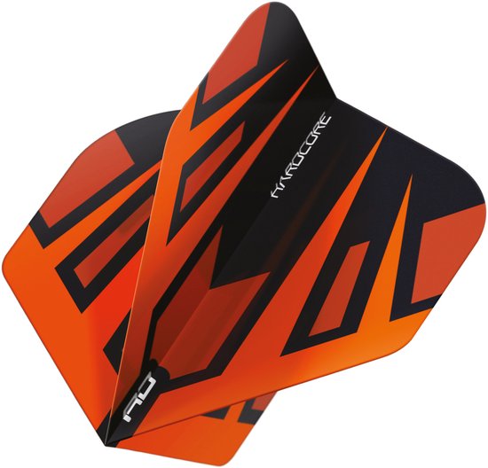 Red Dragon Hardcore Radical Orange & Black Fan - Dart Flights van Merkloos