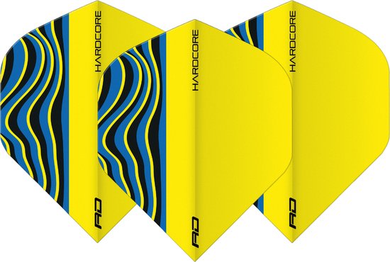 Red Dragon Hardcore Radical Yellow Wave - Dart Flights