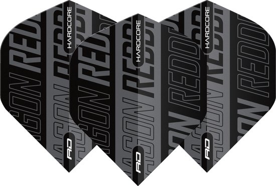Red Dragon Hardcore XT Black & Grey Print - Dart Flights van Merkloos