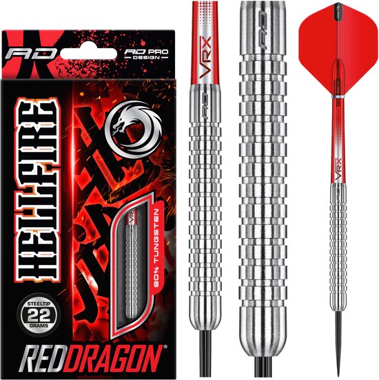 RED DRAGON - Hell Fire A: Steeltip Tungsten Dartpijlen Professioneel - 24 gram van Red Dragon