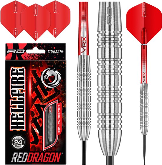 RED DRAGON - Hell Fire B: Steeltip Tungsten Dartpijlen Professioneel - 24 gram van Red Dragon