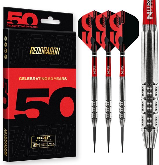 Red Dragon Hexoset 3 Anniversary Limited Edition 85% - Dartpijlen van Merkloos