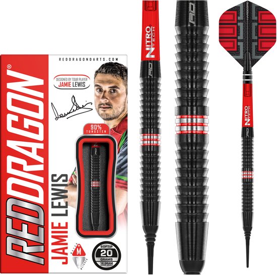 Red Dragon Jamie Lewis S.E. Soft Tip 90% - Soft Tip Darts