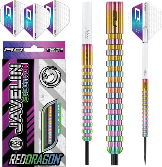 RED DRAGON - Javelin Spectron: Steeltip Tungsten Dartpijlen Professioneel - 22 gram van Red Dragon