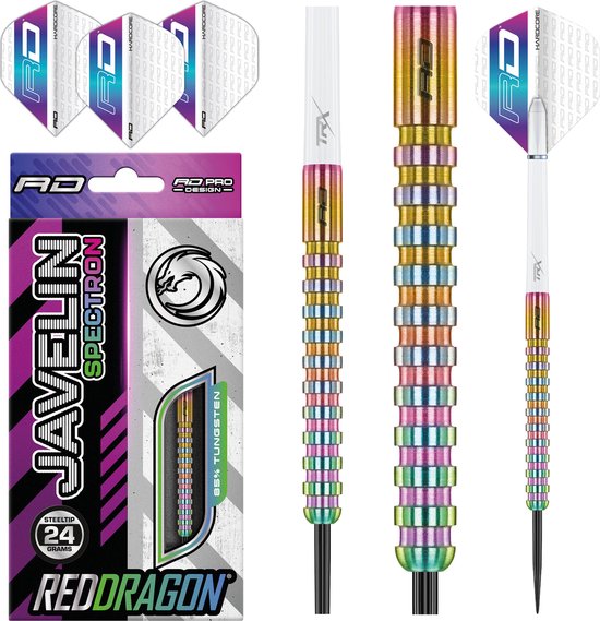 RED DRAGON - Javelin Spectron: Steeltip Tungsten Dartpijlen Professioneel - 24 gram van Red Dragon