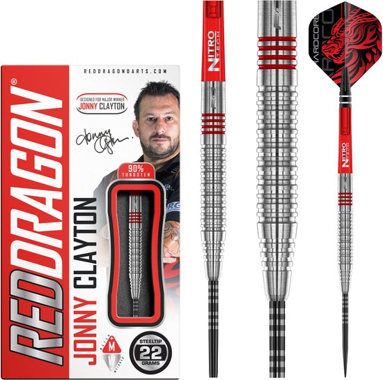 Red Dragon Jonny Clayton 2.0 90% - Dartpijlen 22 Gram van Merkloos