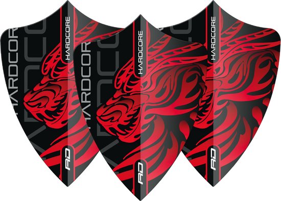 Red Dragon Jonny Clayton Hardcore Dragon Freestyle Red - Dart Flights van Merkloos