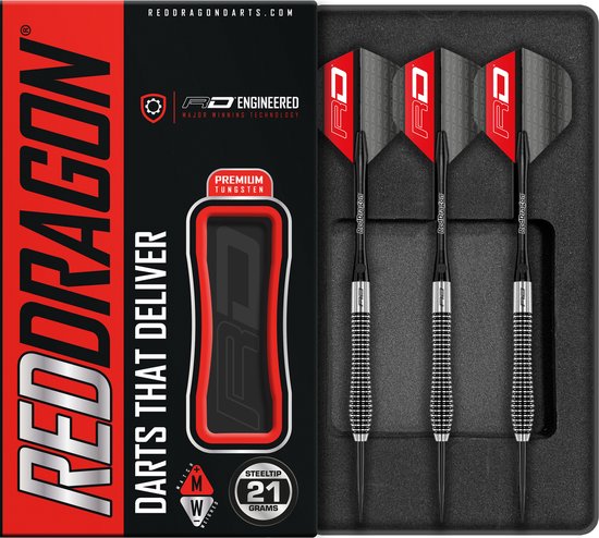 RED DRAGON - Lethal Magic: Steeltip Tungsten Dartpijlen Professioneel - 21 gram van Merkloos
