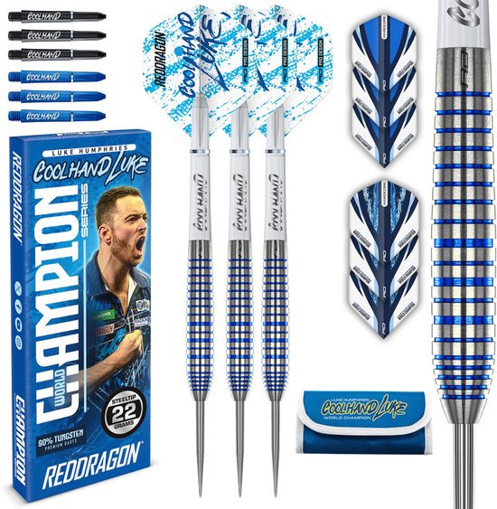 Red Dragon Luke Humphries Coolhand Blue Series 90% Dartshopper Exclusives - Dartpijlen van Red Dragon