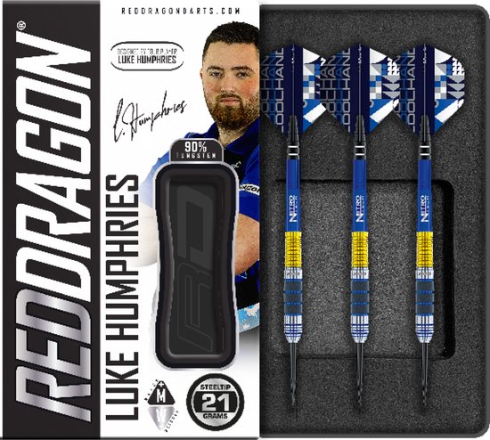 RED DRAGON - Luke Humphries Original: Steeltip Tungsten Dartpijlen Professioneel - 21 gram van Red Dragon