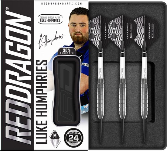 RED DRAGON - Luke Humphries TX1: Steeltip Tungsten Dartpijlen Professioneel - 24 gram van Red Dragon
