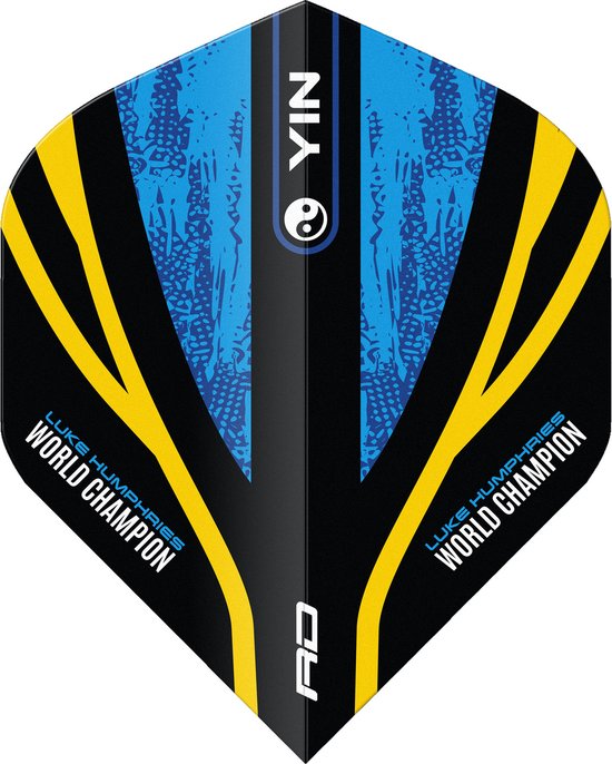 Red Dragon Luke Humphries World Champion Blue & Gold Yin Yang - Dart Flights van Red Dragon