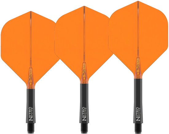 Red Dragon Nitro Flite Black and Orange - Dart Flights van Merkloos