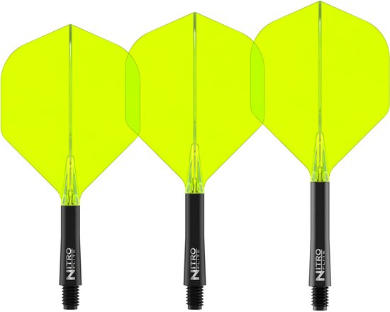 Red Dragon Nitro Flite System Black Yellow NO2 - Dart Flights van Red Dragon