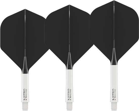 Red Dragon Nitro Flite System White Black NO2 - Dart Flights van Red Dragon