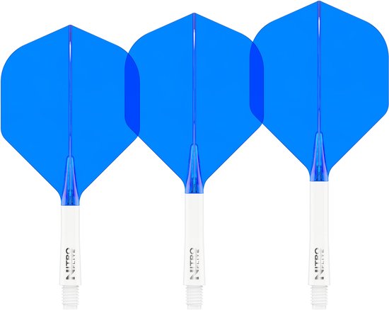 Red Dragon Nitro Flite System White Blue NO2 - Dart Flights