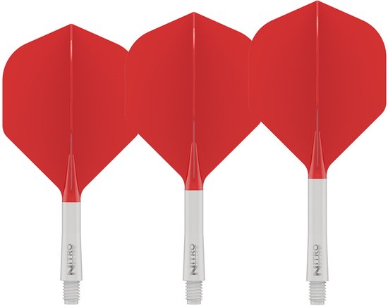 Red Dragon Nitro Flite System White Red NO2 - Dart Flights van Red Dragon