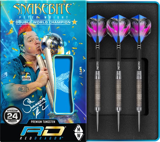 Red Dragon Peter Wright 85% Snakebite 11 Element - Dartpijlen