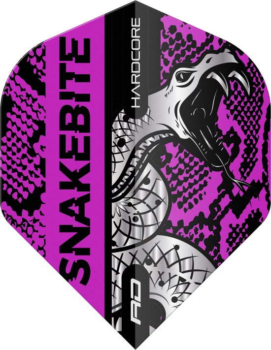 Red Dragon Peter Wright Hardcore Snakebite Coiled Snake Purple - Dart Flights van Red Dragon