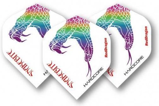 Red Dragon Peter Wright Hardcore Snakebite Flight White - Dart Flights