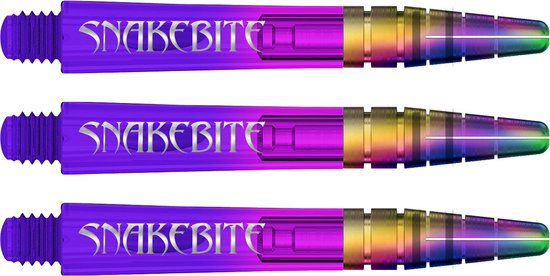 RED DRAGON - Peter Wright Nitrotech Korte Paars Gedrenkt Met Ionic Top - 2 sets per pakket (6 stengels in totaal) van Red Dragon