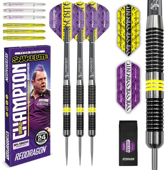 Red Dragon Peter Wright Snakebite Champion Series 80% Dartshopper Exclusives - Dartpijlen van Merkloos