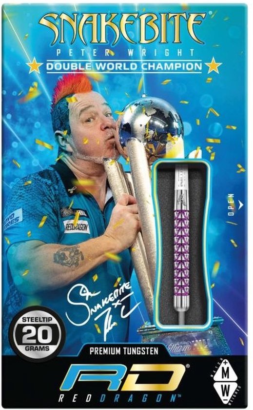 Red Dragon Peter Wright Snakebite Vyper 90% - Dartpijlen van Merkloos
