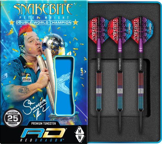 RED DRAGON - Peter Wright Spirit: Steeltip Tungsten Dartpijlen Professioneel - 25 gram van Red Dragon
