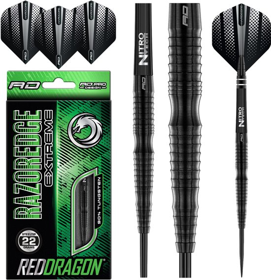 RED DRAGON - Razor Edge Extreme: Steeltip Tungsten Dartpijlen Professioneel - 22 gram van Red Dragon