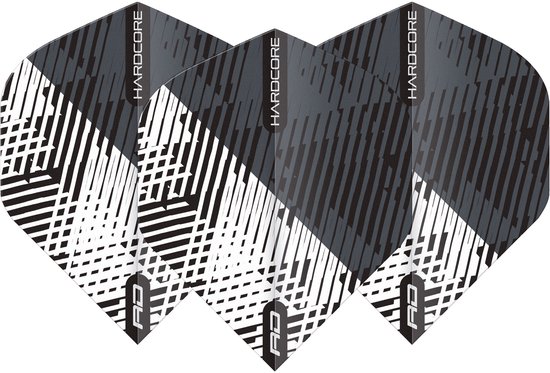 Red Dragon Red Dragon Hardcore Radical Grey & Black Fleck - Dart Flights van Merkloos