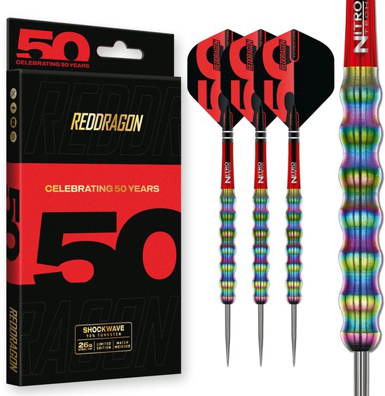 Red Dragon Shockwaves 90% Limited Edition - Dartpijlen van Merkloos