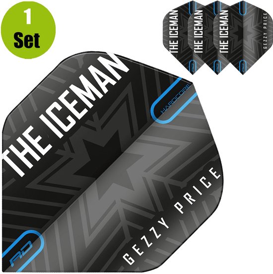 RedDragon Gerwyn Price Hardcore Dartflights - Zwart van Reddragon