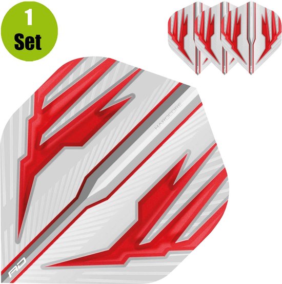 RedDragon Hardcore Dartflights - Wit-Rood van Reddragon