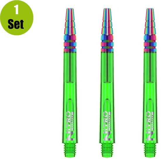RedDragon Nitrotech Ionic DartShafts - Groen - Short - (1 Set) van Reddragon